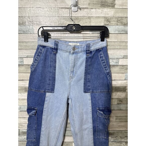 Women’s Pacsun Denim Jeans Patch Work Cargo Style Size 27 - Picture 7 of 16